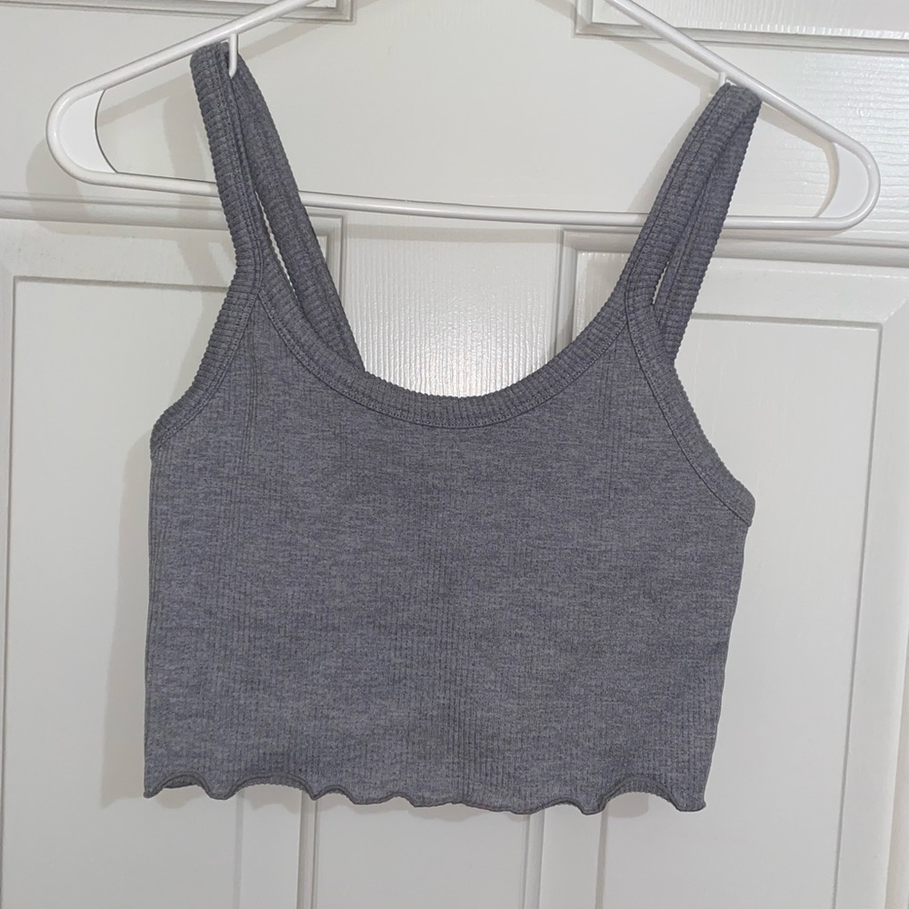 Gray sports bra/ crop top